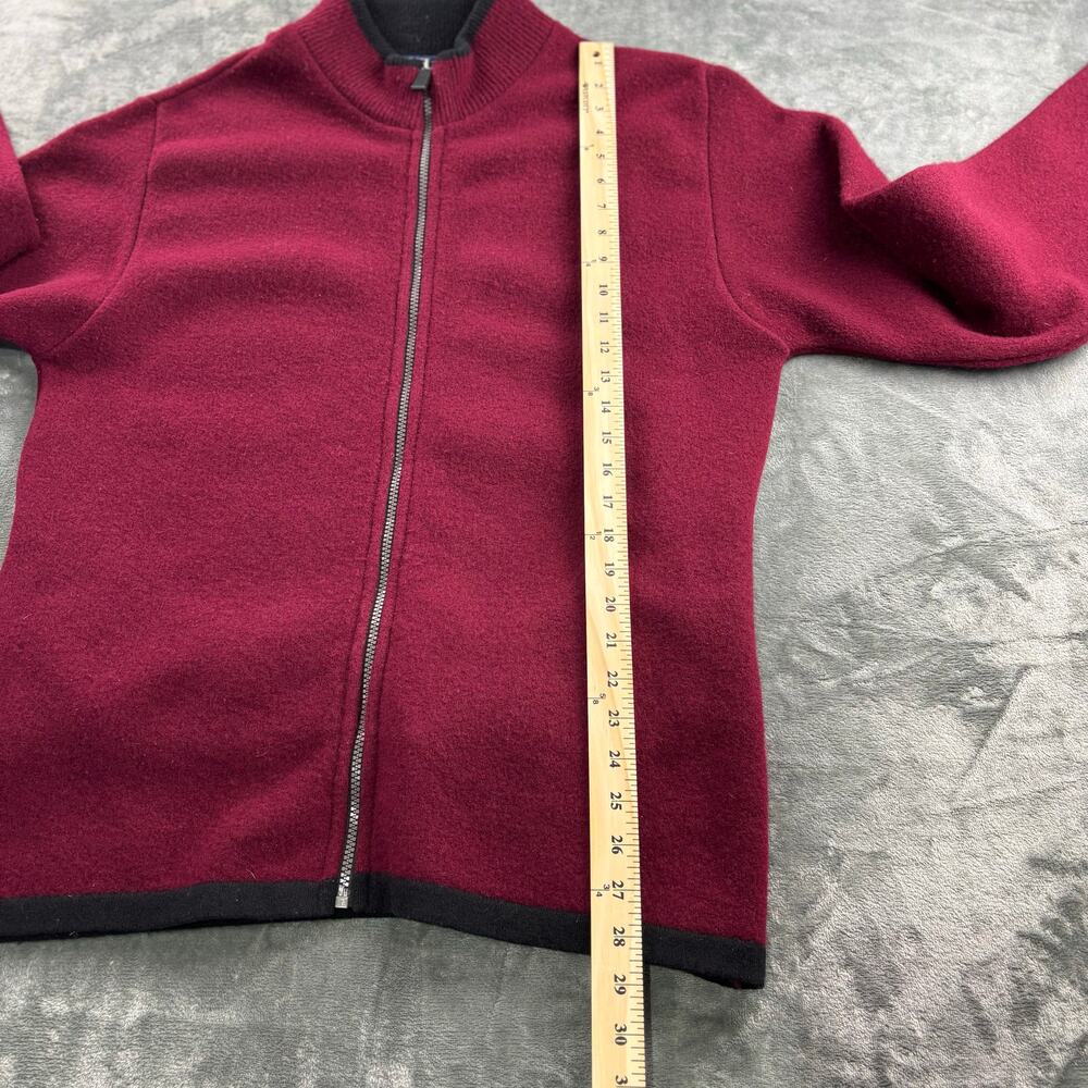 Lochaven of Scotland Sweater Men’s M 100% Lambswool Cabincore Thermal Burgundy - Picture 11 of 13